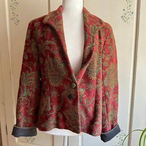 Mary Lynn O'Shea Tapestry Jacket Coat Handmade Woven sz Small